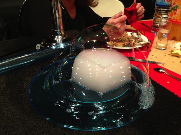 Souffleur de bulles - close-up de bulles de savon - Animation bulles de savon pendant le repas